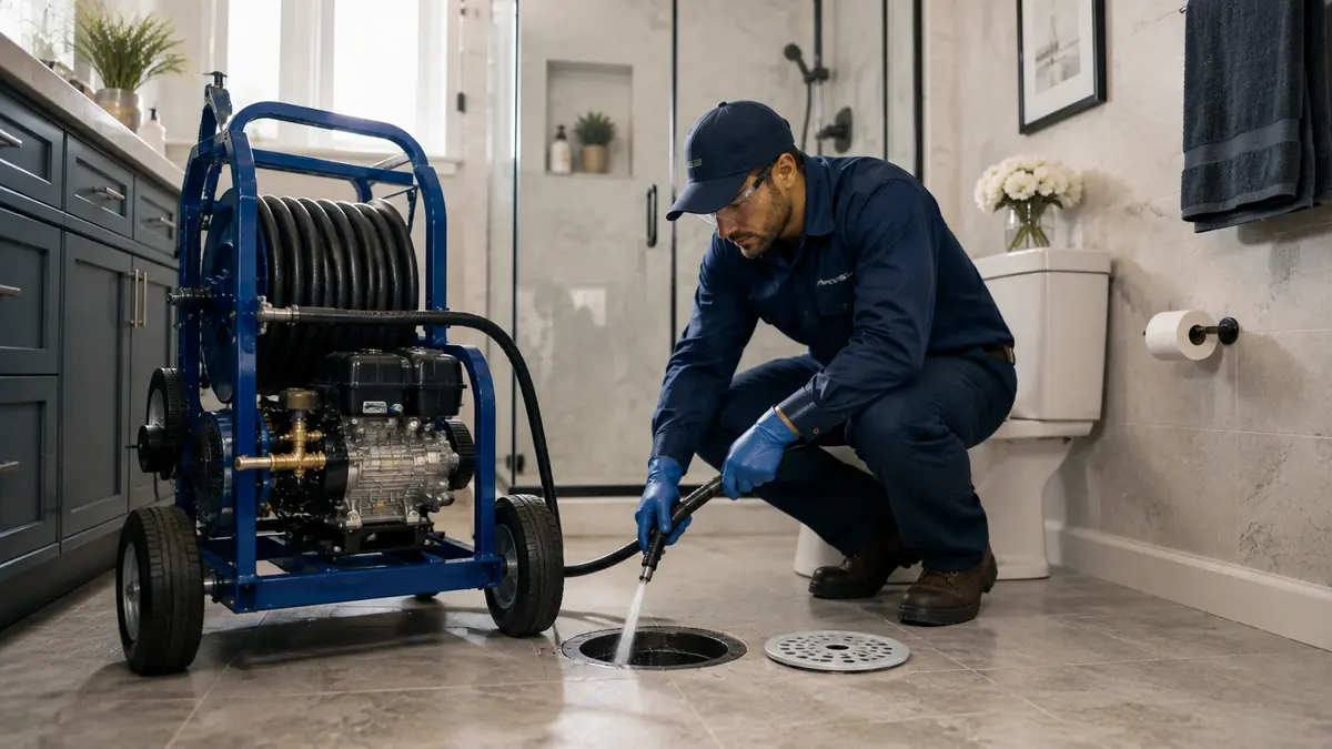 Bathroom Drain Hydro Jetting in Tarzana