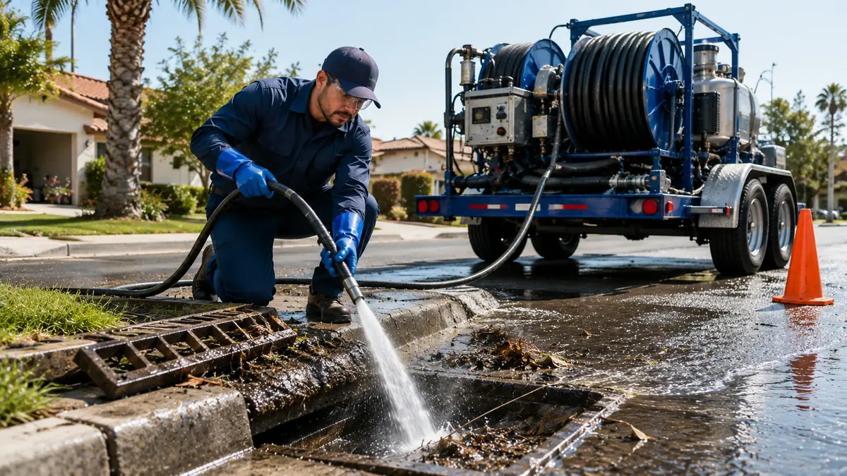 Storm Drain Hydro Jet Cleaning in Tarzana